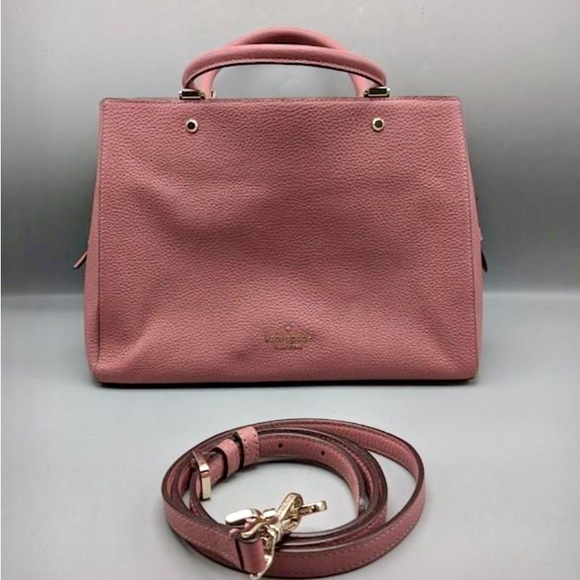 kate spade Handbags - Authentic Kate Spade Mauve Pebbled Leather Leila Triple Compartment Satchel
